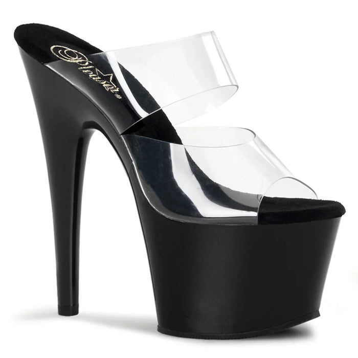 Tacones Pleaser ADORE-702 Transparente Negro