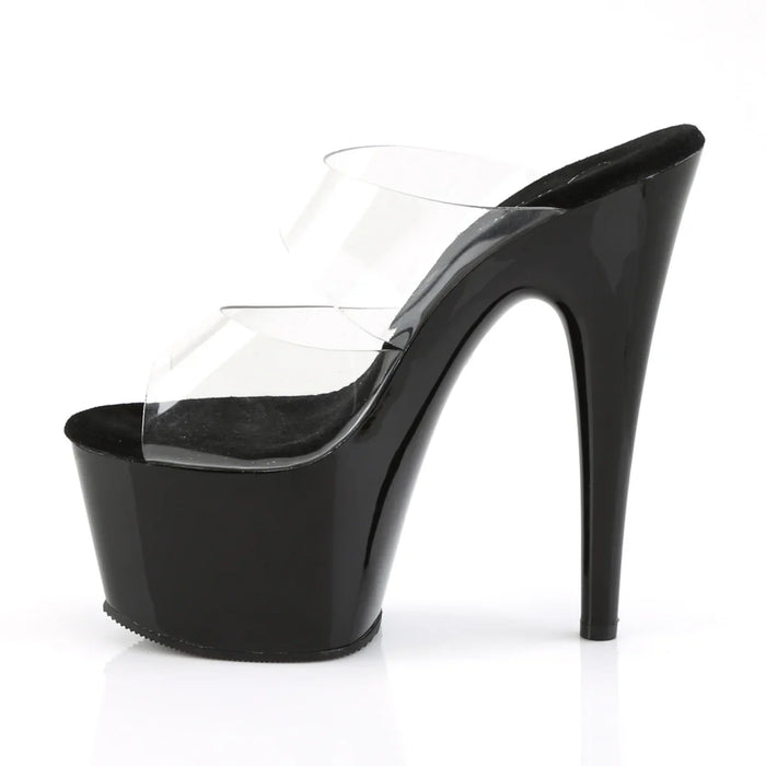 Tacones Pleaser ADORE-702 Transparente Negro