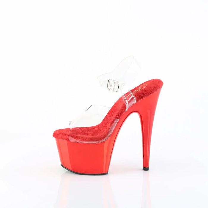 Tacones Pleaser ADORE-708 Transparente Matching Rojo