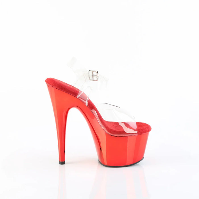 Tacones Pleaser ADORE-708 Transparente Matching Rojo