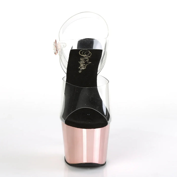 Tacones Pleaser ADORE-708 Transparente Oro Rosa