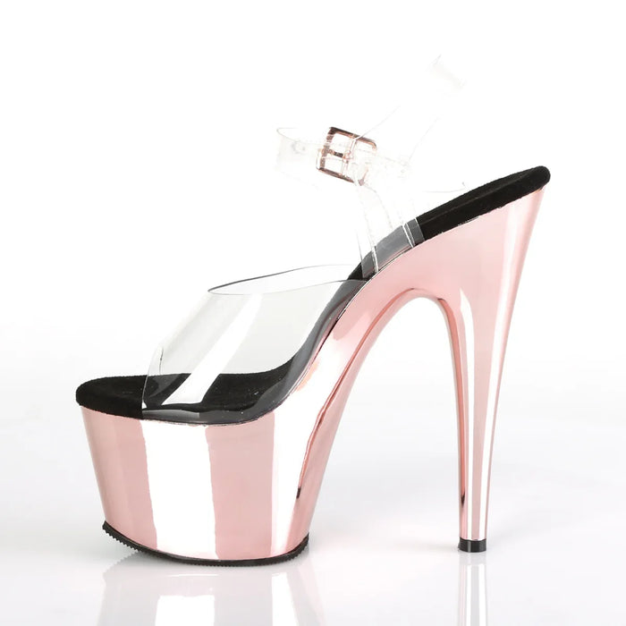 Tacones Pleaser ADORE-708 Transparente Oro Rosa