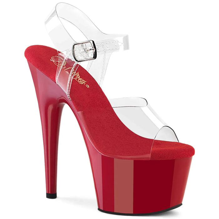 Tacones Pleaser ADORE-708 Transparente Rojo