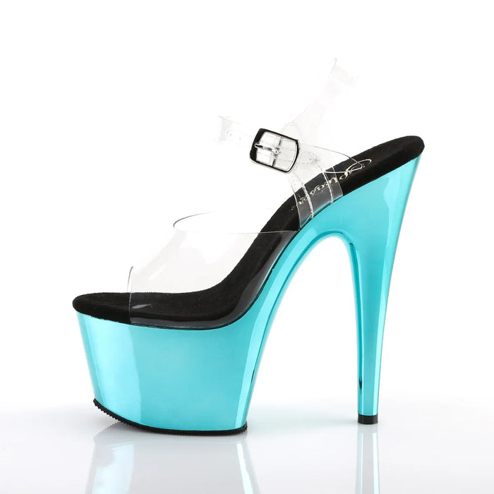 Tacones Pleaser ADORE-708 Transparente Turquoise Cromo