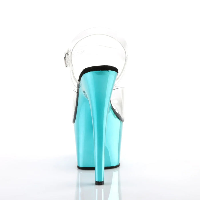 Tacones Pleaser ADORE-708 Transparente Turquoise Cromo