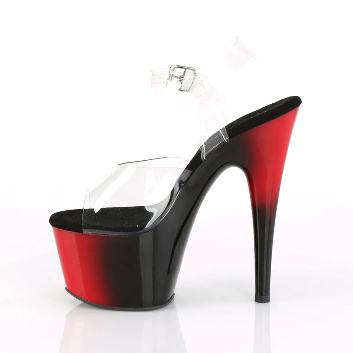 Tacones Pleaser ADORE-708BR Transparente Rojo Negro