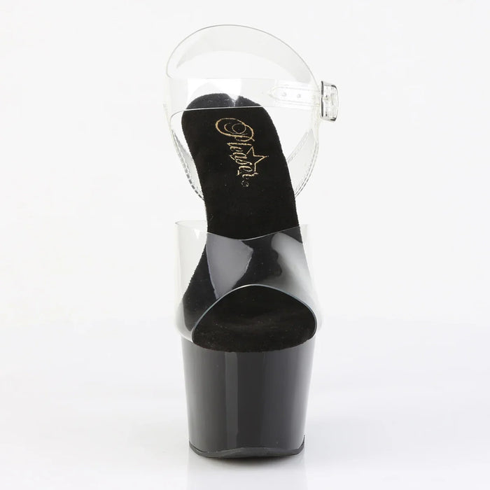 Tacones Pleaser ADORE-708CRS-2 Transparente Negro Plata