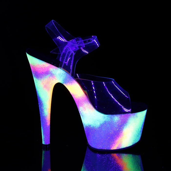 Tacones Pleaser ADORE-708GXY Transparente Neon Galaxy