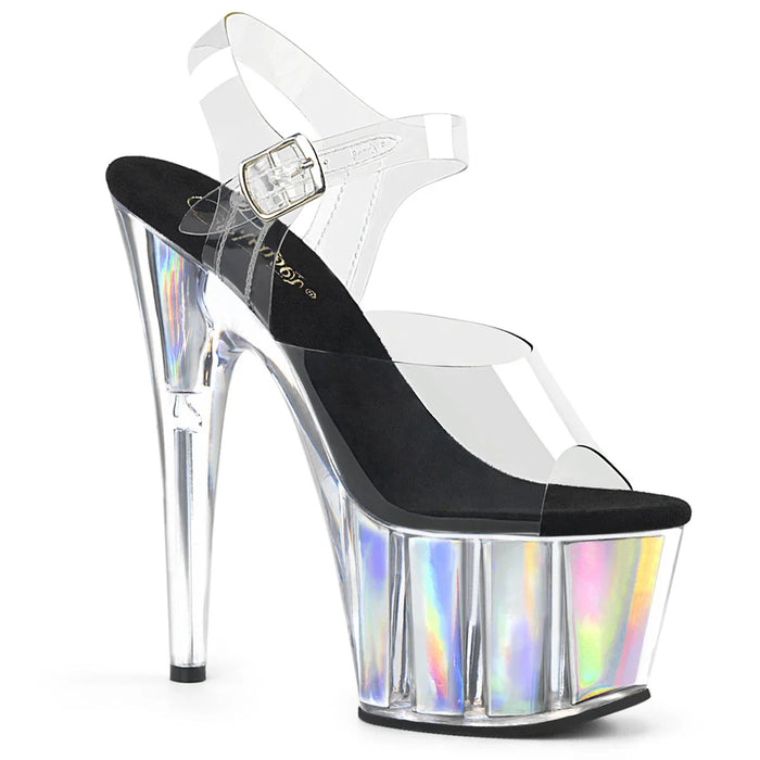 Tacones Pleaser ADORE-708HGI Transparente Plata Hologram