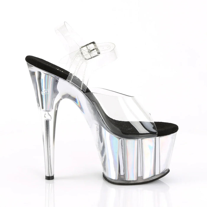 Tacones Pleaser ADORE-708HGI Transparente Plata Hologram
