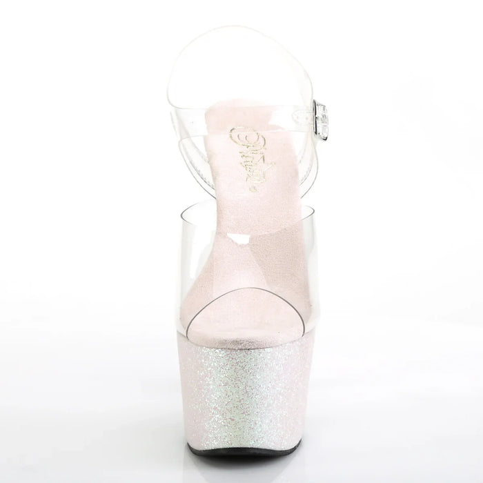 Tacones Pleaser ADORE-708HMG Transparente Opal Purpurina