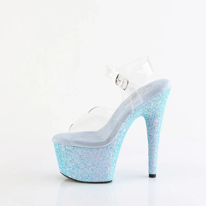 Tacones Pleaser ADORE-708LG Transparente B. Azul
