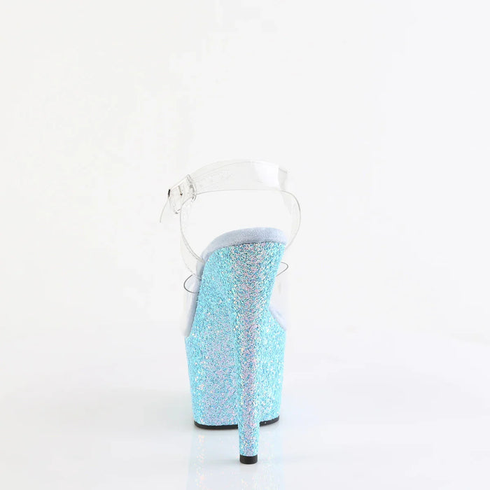 Tacones Pleaser ADORE-708LG Transparente B. Azul
