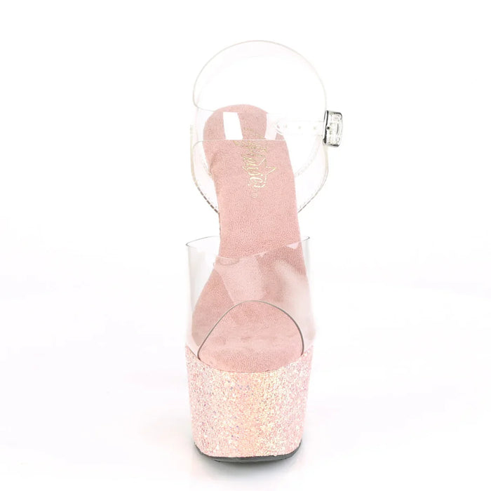 Tacones Pleaser ADORE-708LG Transparente Dusty Rosa