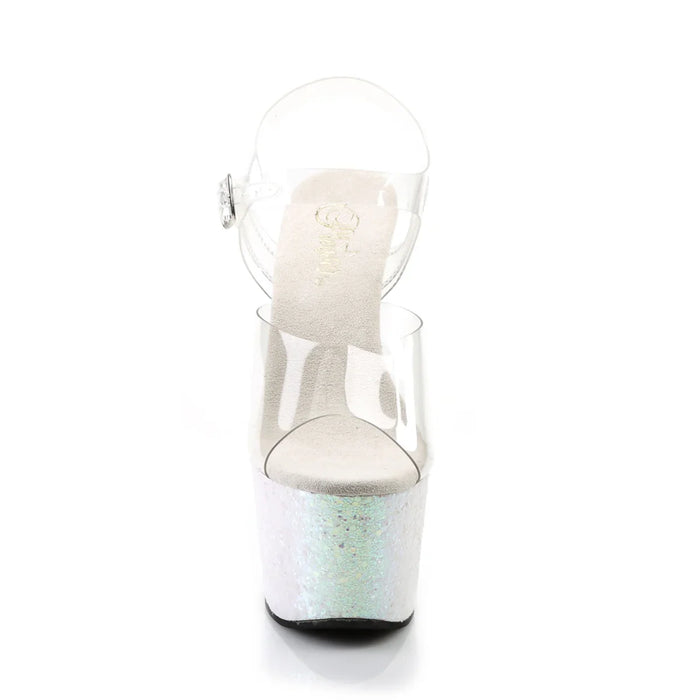 Tacones Pleaser ADORE-708LG Transparente Opal Purpurina
