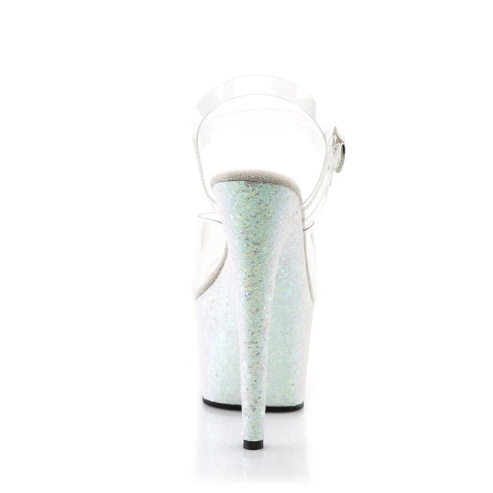 Tacones Pleaser ADORE-708LG Transparente Opal Purpurina