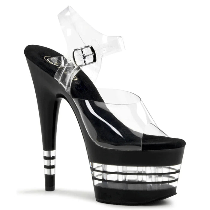 Tacones Pleaser ADORE-708LN Transparente Negro