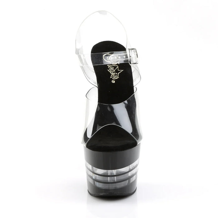 Tacones Pleaser ADORE-708LN Transparente Negro