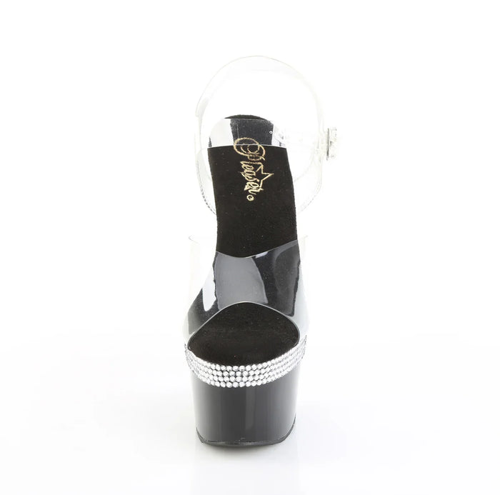 Tacones Pleaser ADORE-708MLS Transparente Negro