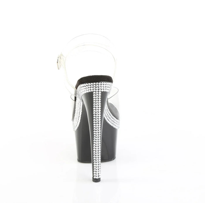 Tacones Pleaser ADORE-708MLS Transparente Negro