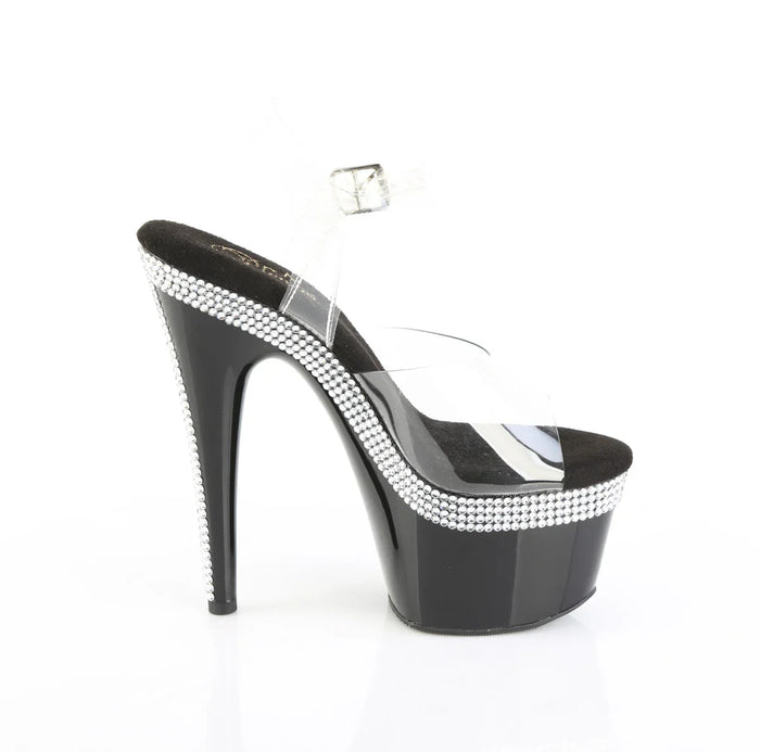 Tacones Pleaser ADORE-708MLS Transparente Negro