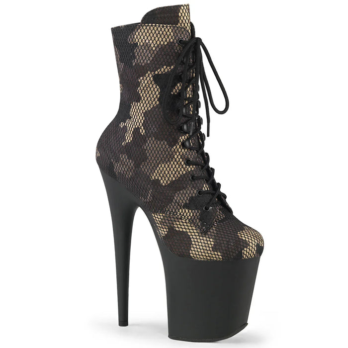 Tacones Pleaser FLAMINGO-1020CM Verde Camo Negro