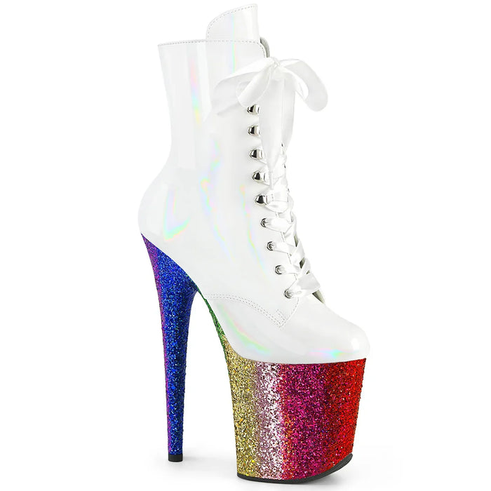 Tacones Pleaser FLAMINGO-1020HG Blanco Holo Charol