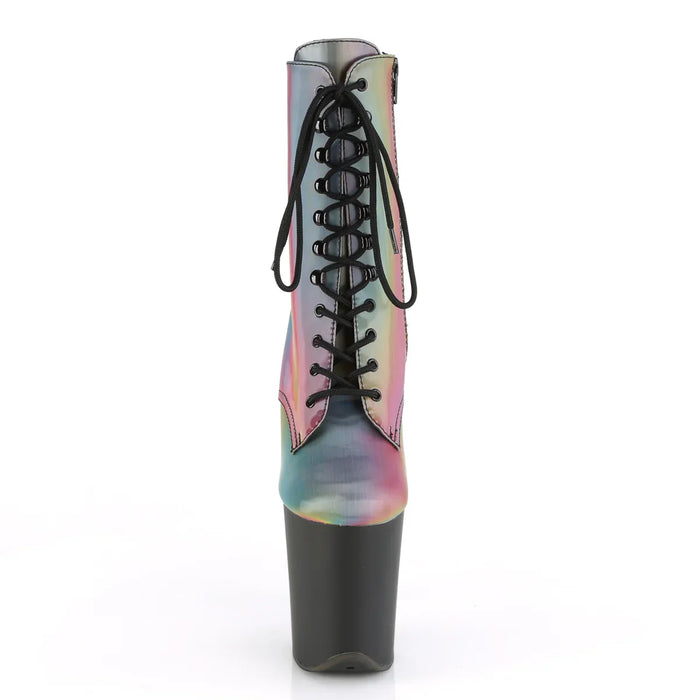 Tacones Pleaser FLAMINGO-1020REFL Rainbow Reflective Negro
