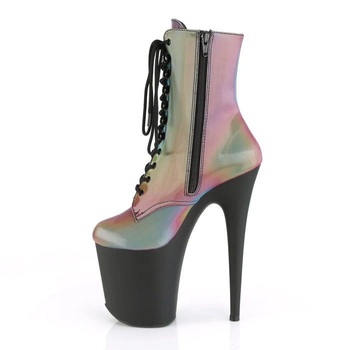 Tacones Pleaser FLAMINGO-1020REFL Rainbow Reflective Negro