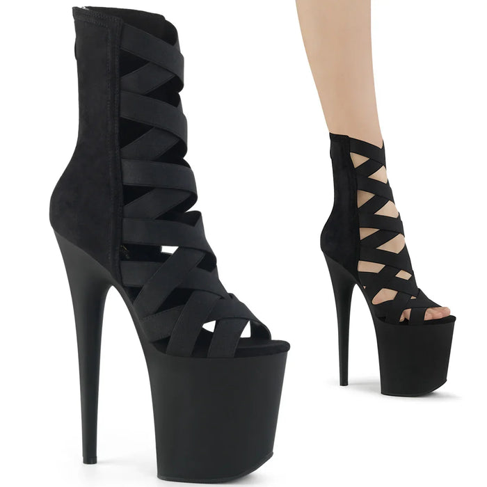 Tacones Pleaser FLAMINGO-800-24 Negro Elastic Band