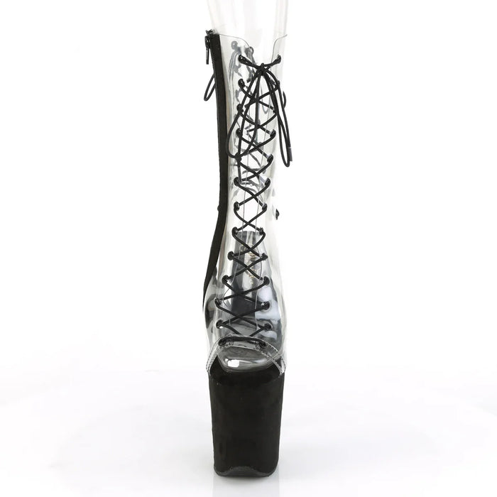 Tacones Pleaser FLAMINGO-800-60FS Transparente Negro Faux