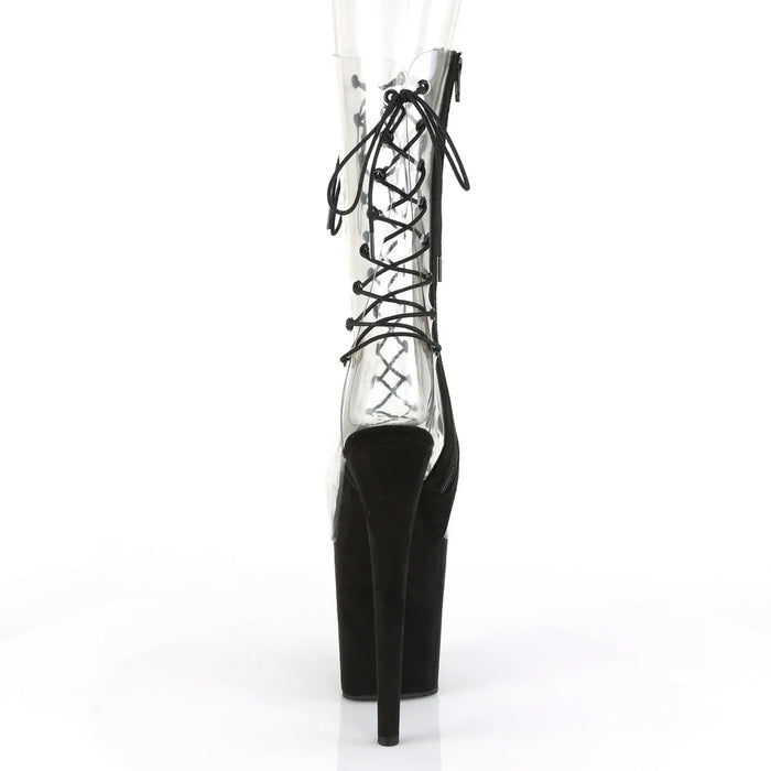 Tacones Pleaser FLAMINGO-800-60FS Transparente Negro Faux