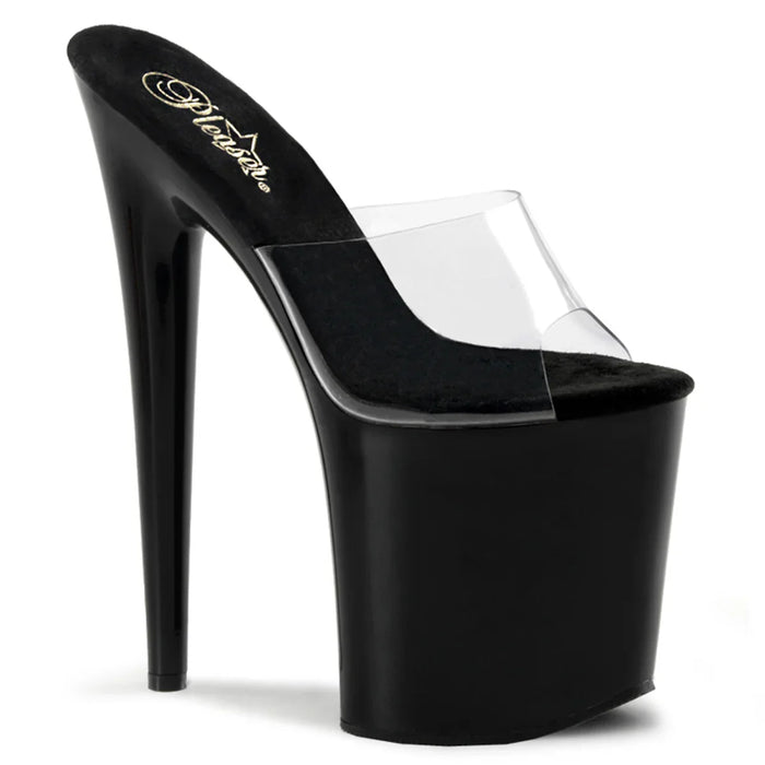 Tacones Pleaser FLAMINGO-801 Transparente Negro