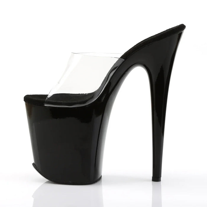 Tacones Pleaser FLAMINGO-801 Transparente Negro