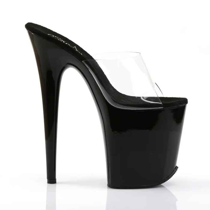 Tacones Pleaser FLAMINGO-801 Transparente Negro