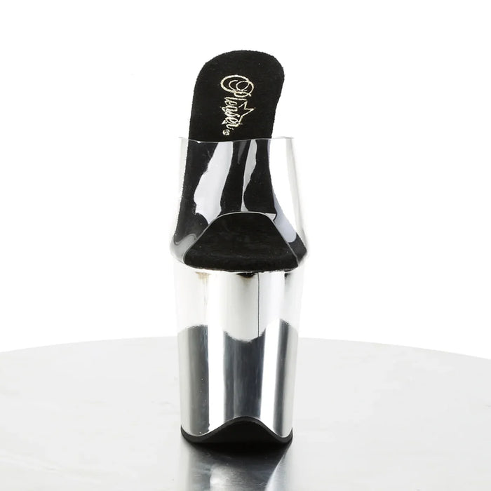 Tacones Pleaser FLAMINGO-801 Transparente Plata Cromo