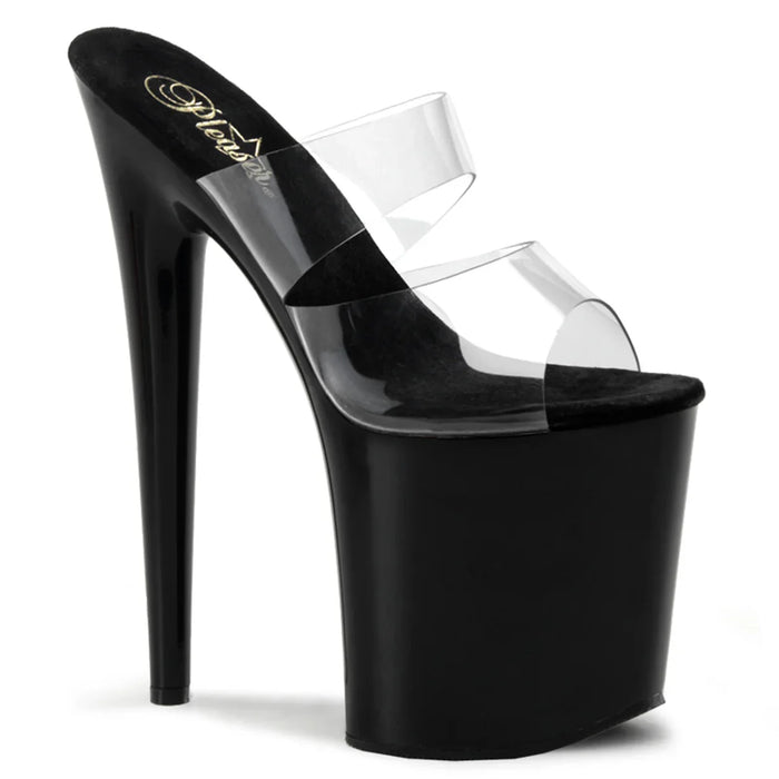 Tacones Pleaser FLAMINGO-802 Transparente Negro