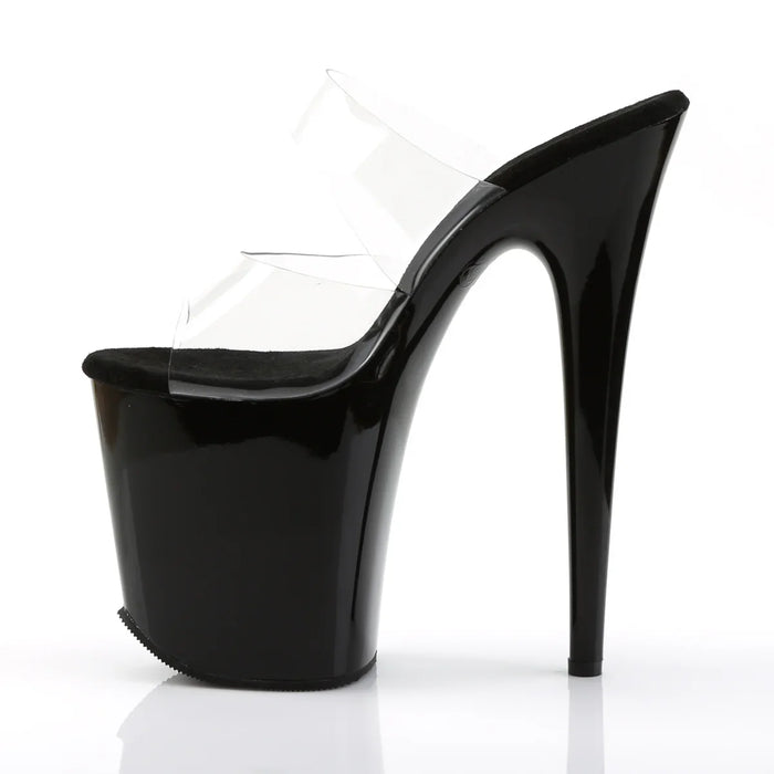 Tacones Pleaser FLAMINGO-802 Transparente Negro