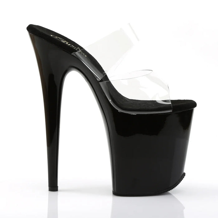 Tacones Pleaser FLAMINGO-802 Transparente Negro