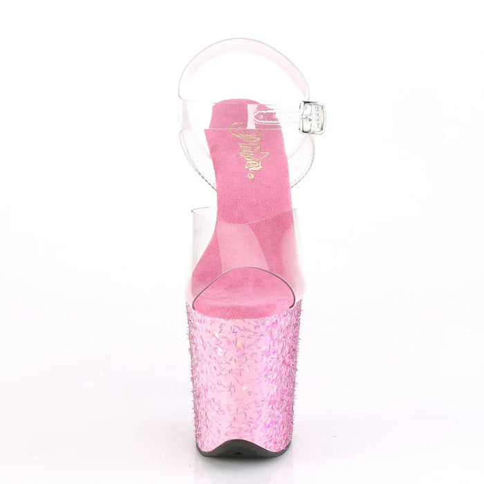 Tacones Pleaser FLAMINGO-808CF Transparente Rosa Confetti
