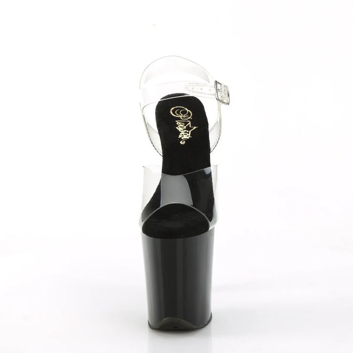 Tacones Pleaser FLAMINGO-808CRS-2 Transparente Negro Plata