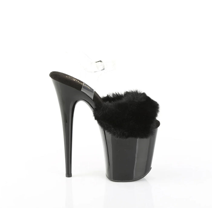 Tacones Pleaser FLAMINGO-808FUR Negro Faux Fur