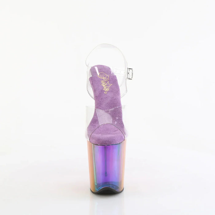 Tacones Pleaser FLAMINGO-808RMT Transparente Rainbow Misty