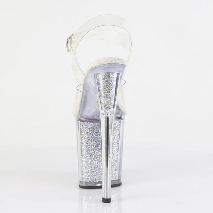 Tacones Pleaser FLAMINGO-808RSI Transparente Plata