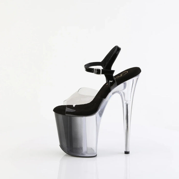 Tacones Pleaser FLAMINGO-808T-1 Ahumado Negro Transparente