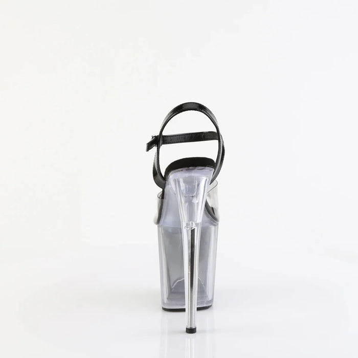 Tacones Pleaser FLAMINGO-808T-1 Ahumado Negro Transparente