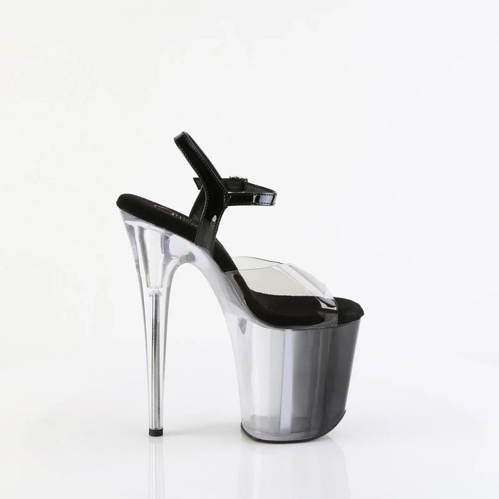 Tacones Pleaser FLAMINGO-808T-1 Ahumado Negro Transparente