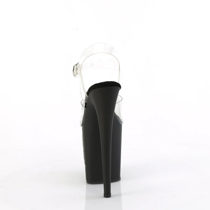 Tacones Pleaser FLAMINGO-808TGRS Transparente Negro Plata