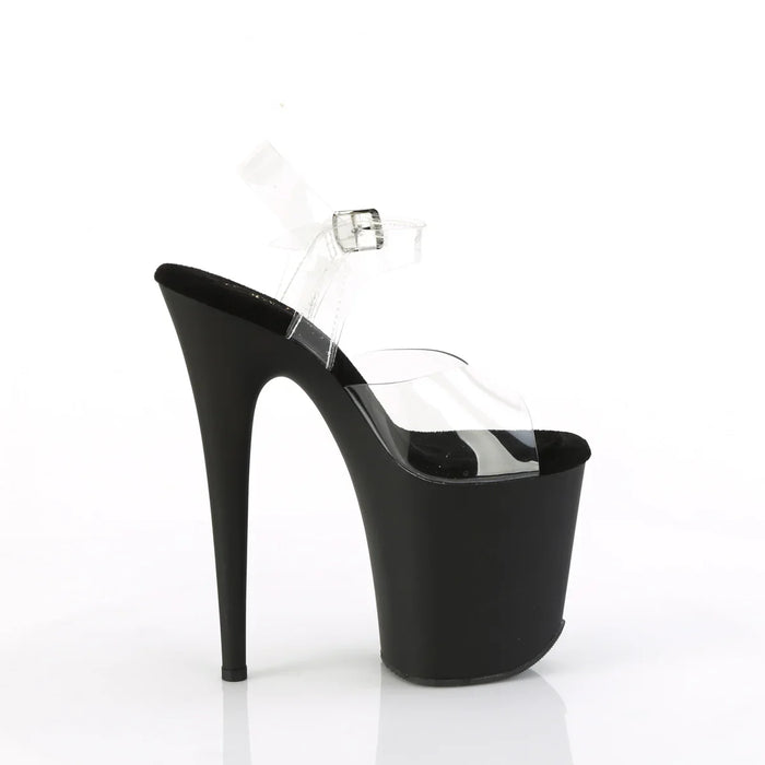 Tacones Pleaser FLAMINGO-808TGRS Transparente Negro Plata