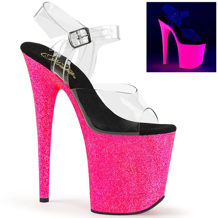 Tacones Pleaser FLAMINGO-808UVG Transparente Neon H.